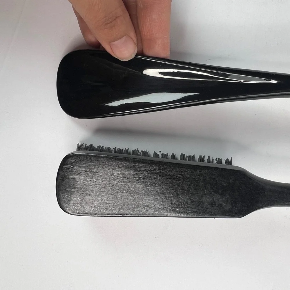 VTG Brush & Shoehorn Set Equestrian Horse Head Made in Japan Elegant Black Gold